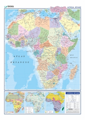Afrika Siyasi Haritas 70x100cm