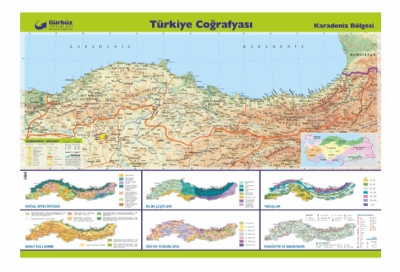 Karadeniz Blgesi Haritas 70x100cm