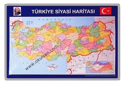 Türkiye Siyasi Haritası, Alüminyum çerçeveli modeli 70x100 cm