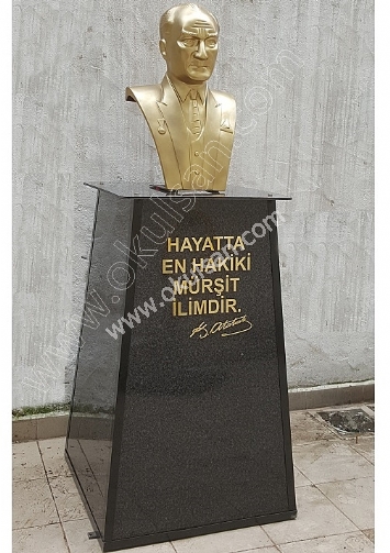 Atatürk Büstü Polyester İmalatı Yükseklik 65 cm