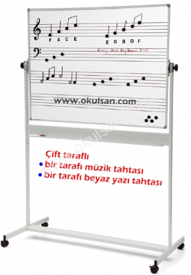 Seyyar müzik tahtaları çift taraflı profesyonel model 90x120 cm