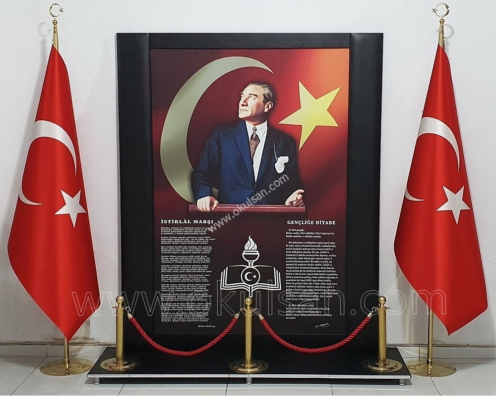 Eğitim Kurumları ve Okullar için Atatürk Köşesi modeli 185x200 cm