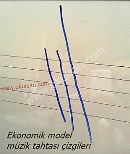 Müzik çizgili yazı tahtası örnekleri Ekonomik model 120x200 cm