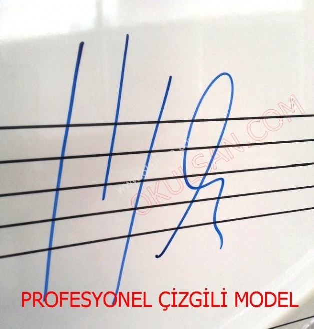 Müzik dersi tahtası ayaklı dizekli profesyonel model 120x200 cm