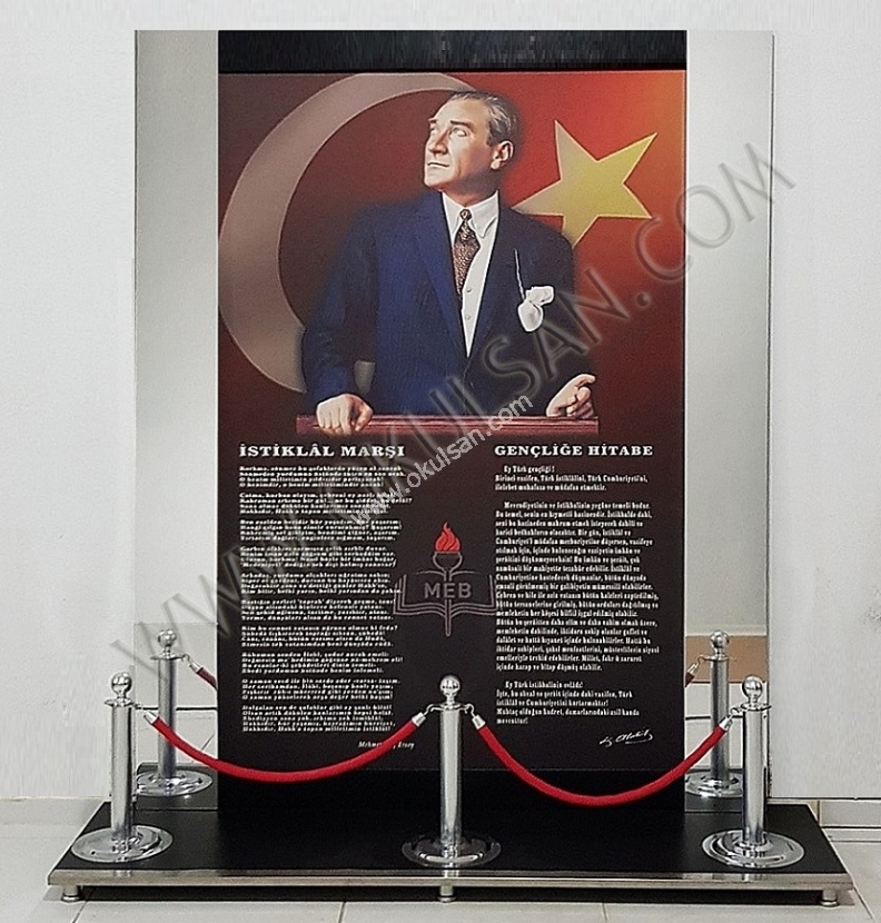 Krom Metal köşeli Atatürk köşesi fiyatları 185x200 cm