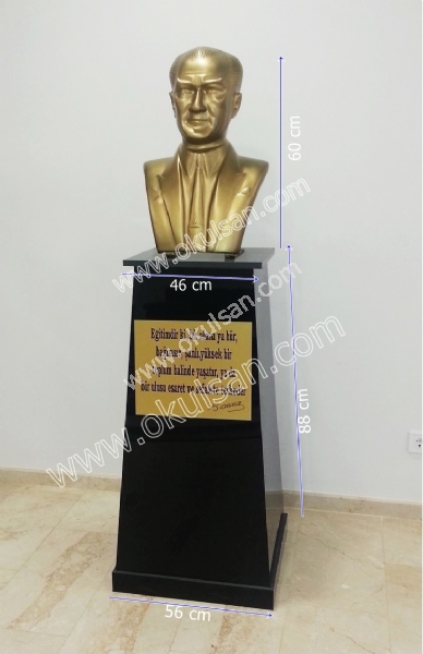 Atatürk Büstü, Ahşap kaideli iç mekan için fiyatı 146 cm