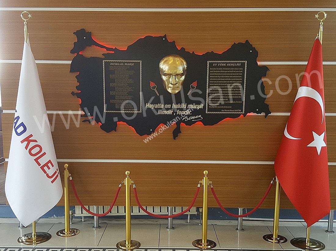 Atatürk köşesi Bayrak ve bayrak direkli Türkiye modeli fiyatı