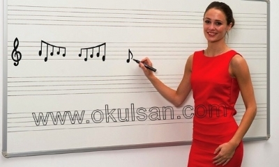 Çizgili müzik tahtası fiyatları dizekli müzik tahtaları ekonomik model 120x200 cm