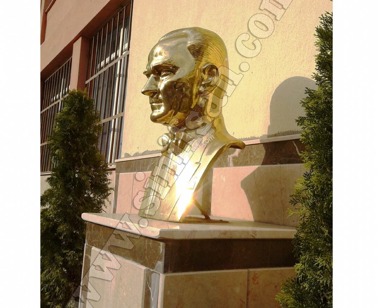 Pirinç Atatürk Büstü 80 cm