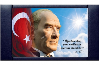 Makam Odas Atatrk Tablosu,ereveli Atatrk Tablolar 100x160 cm