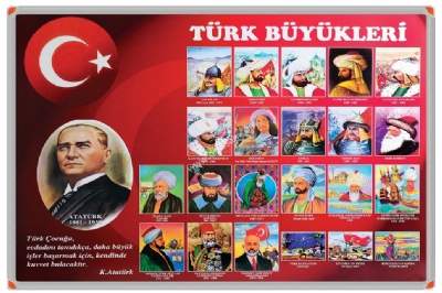 Türk Büyükleri Resimleri Satış fiyatları Alüminyum Çerçeve 70x100 cm