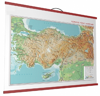 Kabartma Türkiye haritası Kabartma Türkiye fiziki haritası 70x100 cm