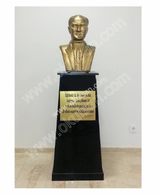 Atatürk Büstü, Ahşap kaideli iç mekan için fiyatı 146 cm