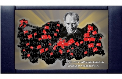 Atatrk Tablolar Derili Atatrk Makam Arkal fiyat 70x110 cm