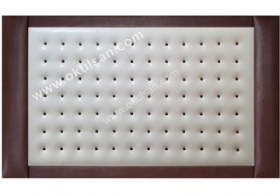 Derili düğmeli Kahve Beyaz-Siyah Beyaz model  100x160 cm