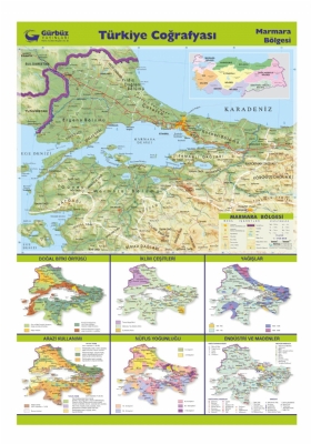 Marmara Bölgesi Haritası 70x100cm