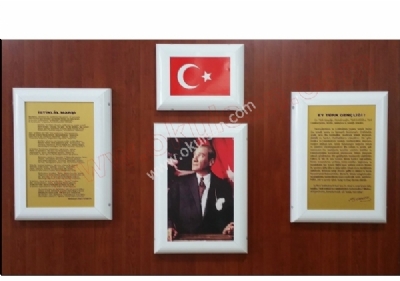 Atatürk köşeleri beyaz alüminyum çerçeveleri fiyatları