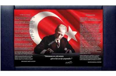 Atatürk resimli duvar panoları, Atatürk panosu modeli 100x160 cm
