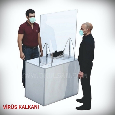 Masa Üstü Virüs Koruma Paneli fiyatları   70x80 cm