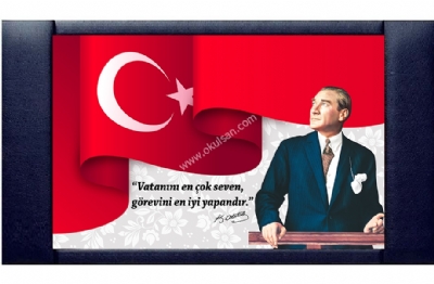 Bayrak ve Atatrk Posteri, Makam odas Atatrk posteri 110x200 cm