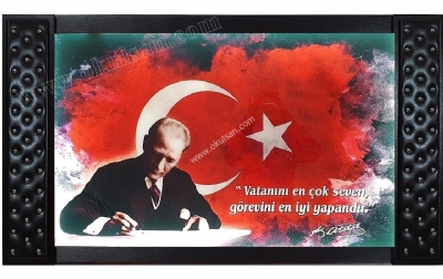 Işıklı Makam Arkası Atatürk Panoları Fiyatları 100x170 cm