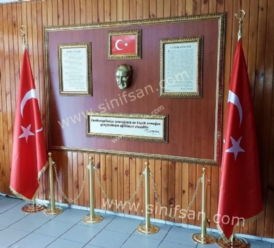 Atatürk Köşesi fiyatı set halinde bayraklar ve direkler dahil