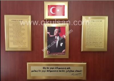 Alüminyum Çerçeveli Atatürk Köşeleri örneği ve fiyatı