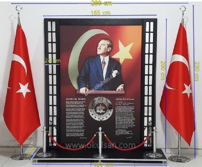 Atatürk Köşesi Fiyatları Pleksi Aynalı Model 185x200 cm