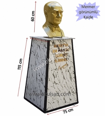 Atatürk Büst kaidesi, Mermer görünümlü kaideli model