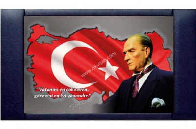 Atatrk ve Trkiye temal makam panolar fiyatlar 100x160 cm