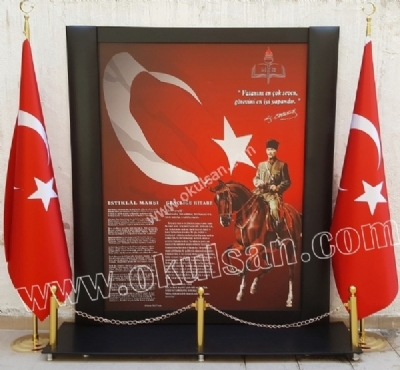 Bina ve kurum girişleri için Atatürk köşeleri ve Bayrak direkleri