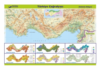Akdeniz Blgesi Haritas 70x100cm