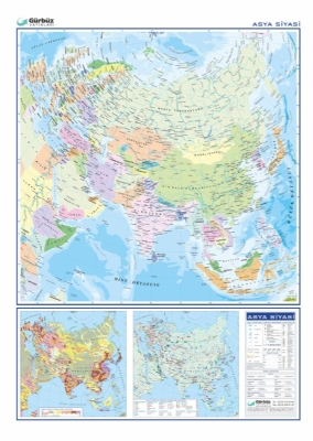 Asya Siyasi Haritası 70x100cm