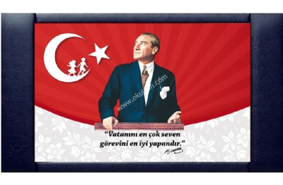 Atatürk Resimli Makam Arkalığı 70x110 cm