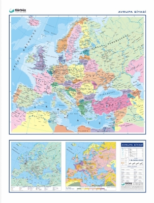 Avrupa Siyasi Haritası 70x100 cm