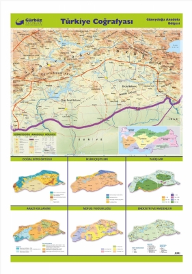 Gney Dou Anadolu Blgesi Haritas 70x100cm