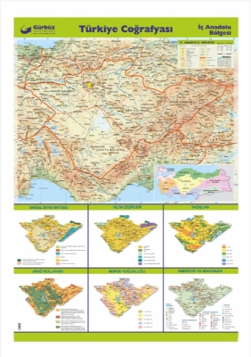  Anadolu Blgesi Haritas 70x100cm