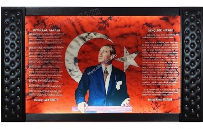 Işıklı Makam Odası Atatürk Tabloları Fiyatı 100x170 cm