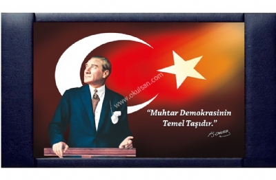 Muhtarlk Atatrk Tablosu, Muhtarlk iin Makam panosu 85x140 cm