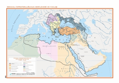 Osmanl mparatorluu'nun Gerileme Ve Ykl Haritas 70x100cm