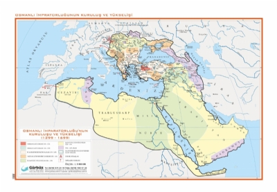 Osmanlı İmparatorluğu'nun Kuruluş Ve Yükselişi Haritası 70x100cm