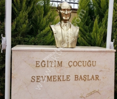 Atatürk Büstü kaidesi yazıları, Atatürk köşesi yazıları Pirinç harfler