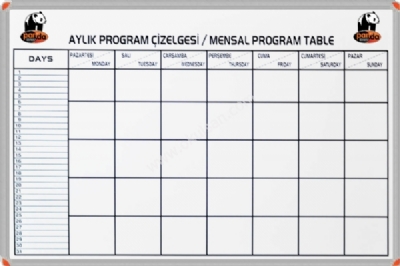 Aylk program izelgesi panosu, Aylk program hazrlama panosu