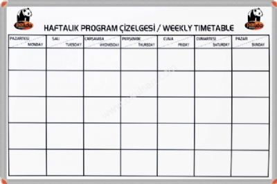 Haftalk program izelgesi panosu, Haftalk program hazrlama panosu