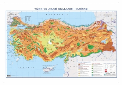 Trkiye Arazi Kullanm Haritas 70x100cm