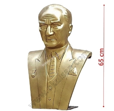 Atatürk Büstü Polyester İmalatı Yükseklik 65 cm